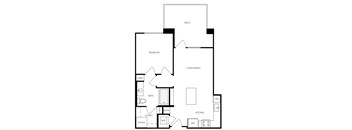 A black and white image of a floor plan for a house.