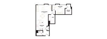 a floor plan of a house with an open floor plan