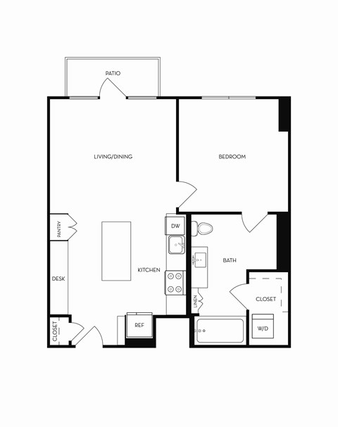 A black and white image of a house floor plan.