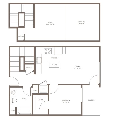 A2L Floor Plan at The Adeline, California