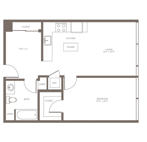 A2 Floor Plan at The Adeline, Glendale