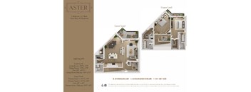 3d furnished floor plan of a residence