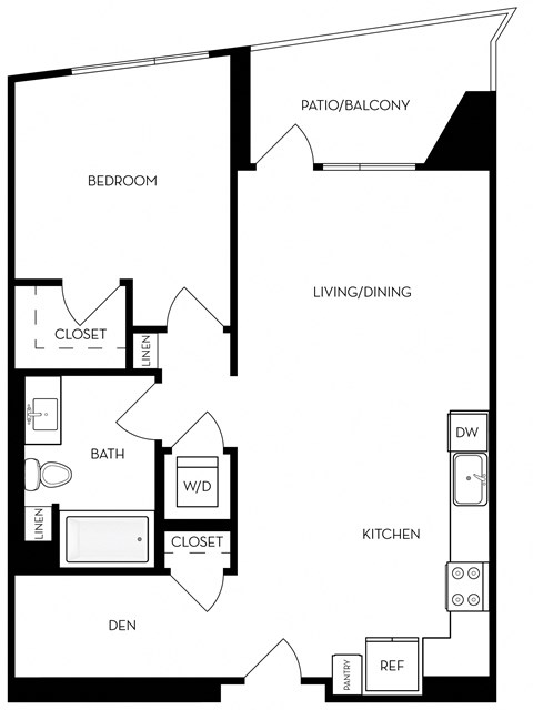 A3 794 Sq.Ft. Floor Plan at Exhibit at J Town, California