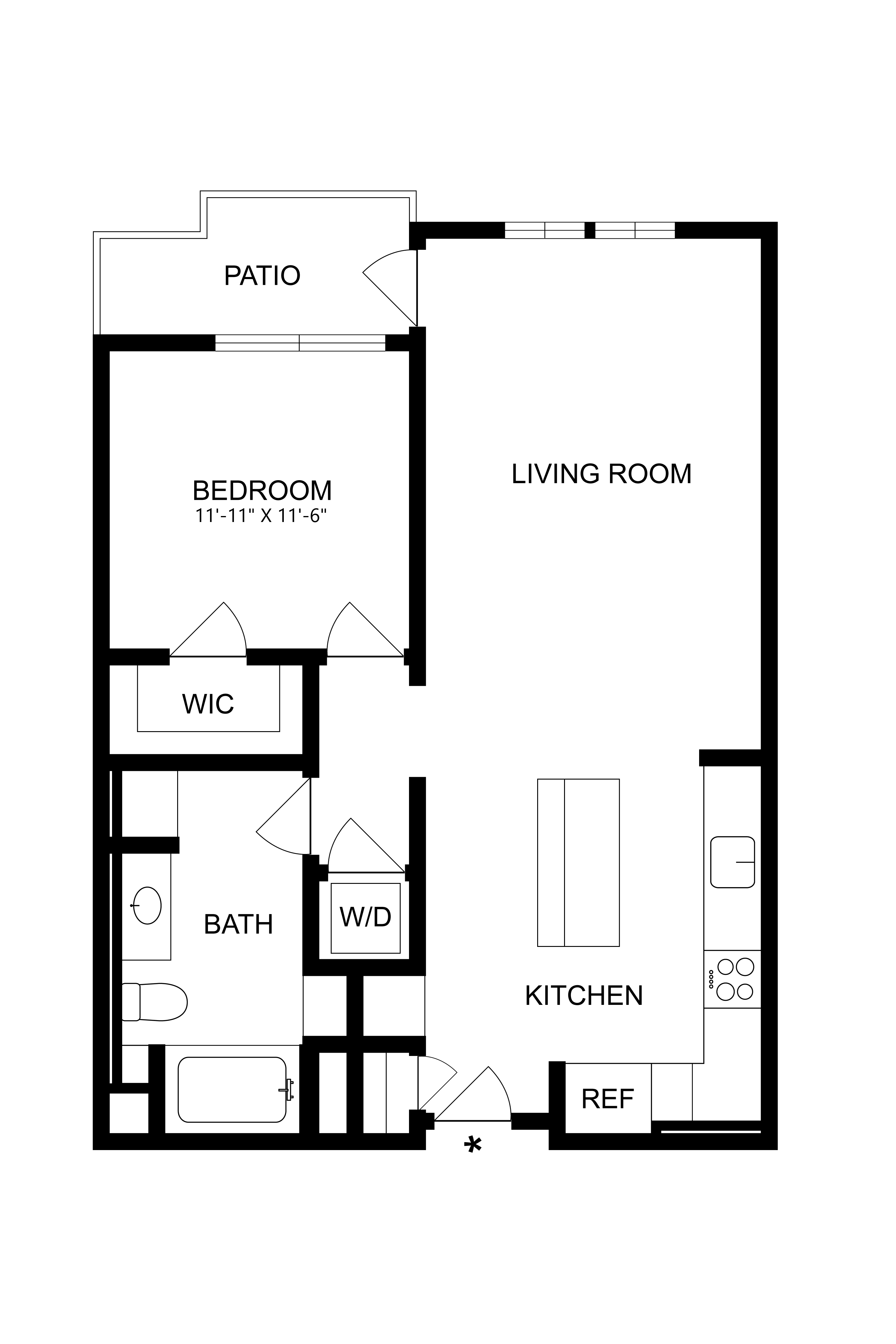 A black and white image of a floor plan for a house.