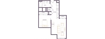 a floor plan of a bedroom apartment