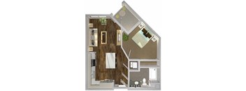 A3 Floor Plan at The Lofts at Carlsbad Village, Carlsbad, 92008