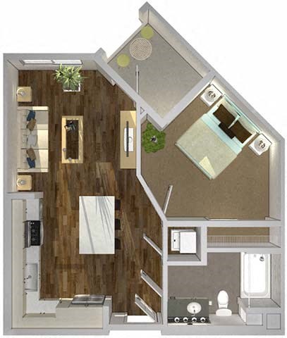A3 Floor Plan at The Lofts at Carlsbad Village, Carlsbad, 92008