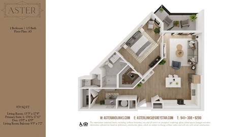 a 1 bedroom floor plan  319 sq ft