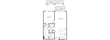 A black and white image of a floor plan for a home.