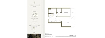 A floor plan for a residence at Park Summit in San Diego, California.
