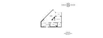 A drawing of a house plan by Gable House.
