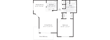 a floor plan of a home with a living room and a dining room