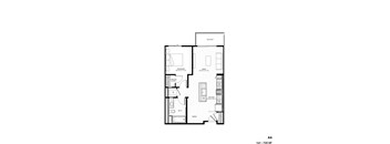 A floor plan of a single-family house with a garage.