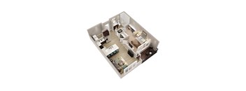 A4 - 3D floor plan - 691 SQFT