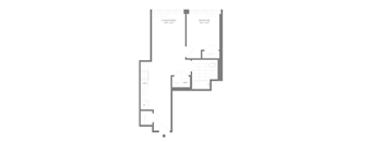 A floor plan of a house with a garage and a master bedroom suite.