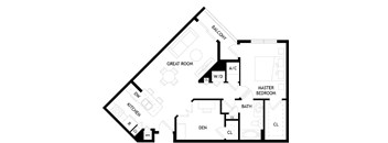 A black and white image of the A4 floor plan.