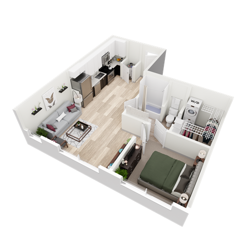 A4C Floor Plan at Vista Brooklyn, Florida, 32202