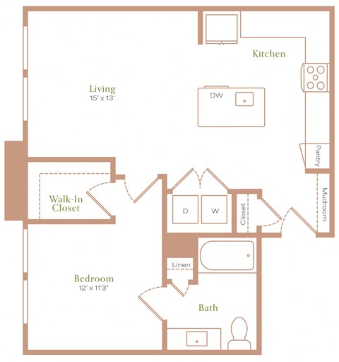 a floor plan of a house with an open floor plan