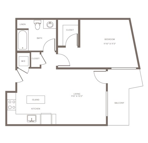 A5 Floor Plan at The Adeline, Glendale California