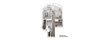 A diagram of a house layout with a note that there are no balconies on the 20th and 32nd floors.