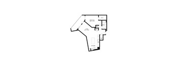 A black and white image of a floor plan for a home.