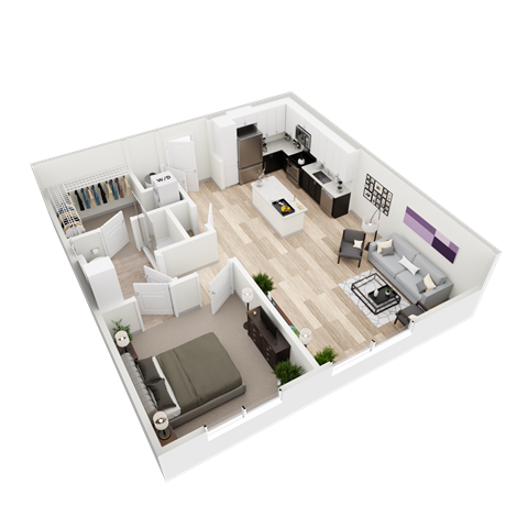 A5B Floor Plan at Vista Brooklyn, Jacksonville, 32202