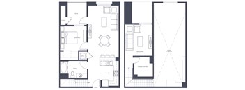 A5 Loft Floor Plan at Altana, Glendale, CA, 91203