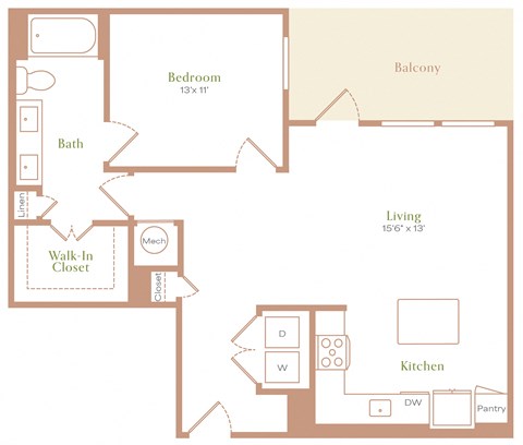a floor plan of a living room and a kitchen