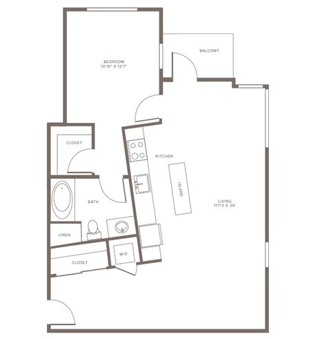A6 Floor Plan at The Adeline, California