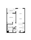 A6-A 1 bed 1 bath