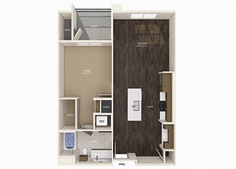 A6 Floor Plan at Gravity, California