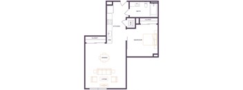 a floor plan of a bedroom apartment