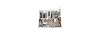 a1 floor plan  1 bedroom with 2 baths  119