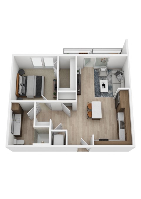 a1 floor plan  1 bedroom with 2 baths  119