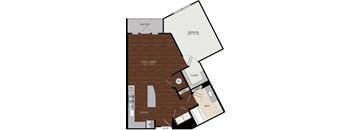 a floor plan of a house with a wooden floor