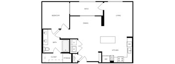 A black and white floor plan of a house with labeled rooms.