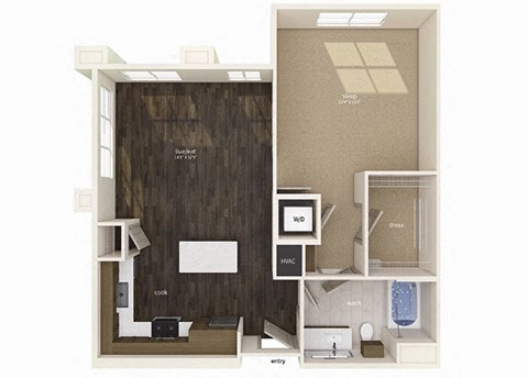 A7 Floor Plan at Gravity, California, 92120