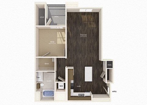 A8 Floor Plan at Gravity, San Diego, 92120