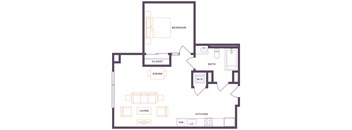 a floor plan of a bedroom apartment