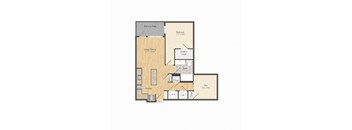 this floor plan is an approximation of our 1 bedroom floor plan