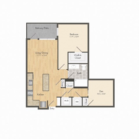 this floor plan is an approximation of our 1 bedroom floor plan