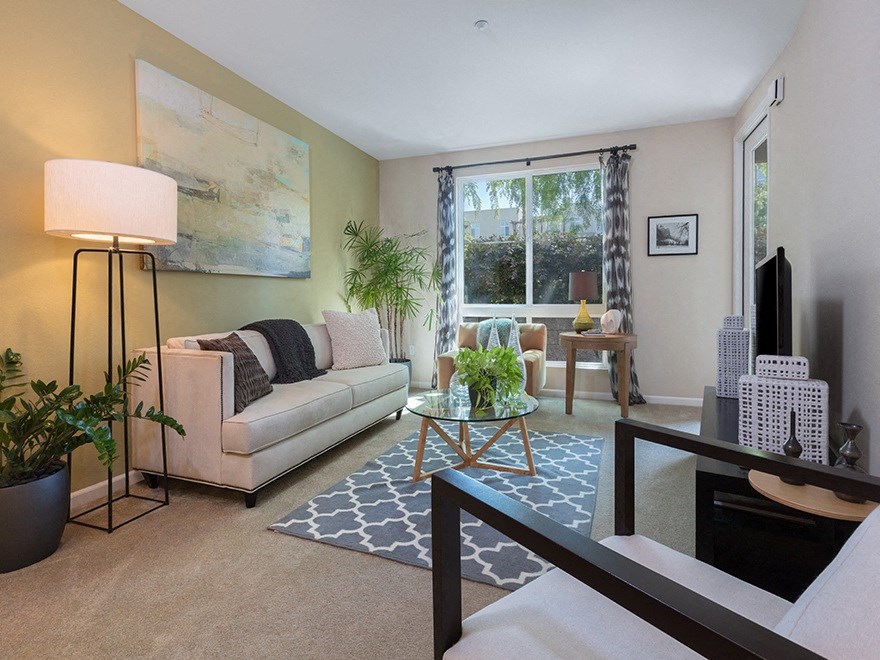 model furnished living room