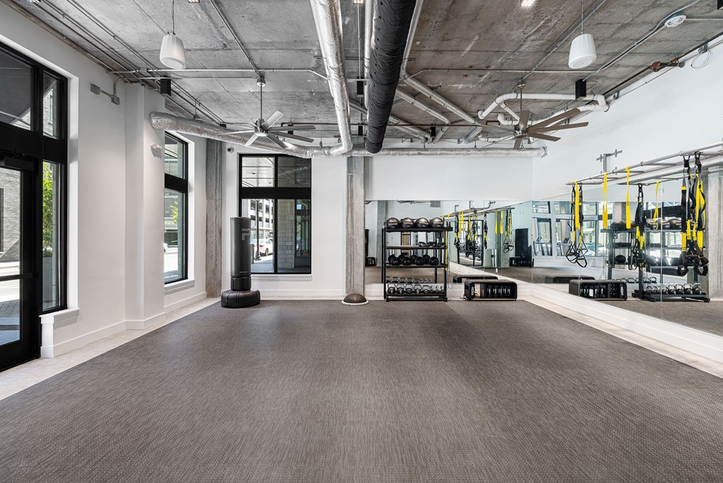 the gym at the m on hennepin apartments