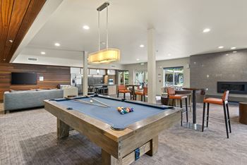 our apartments have a clubhouse with a pool table and a flat screen tv at Allez, Redmond, 98052