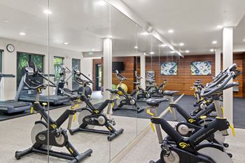 a gym with a lot of exercise equipment at Allez, Washington, 98052