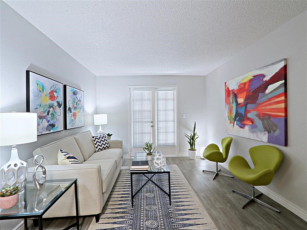 Wood Floor Living Room at Villatree Apartments, Arizona, 85281