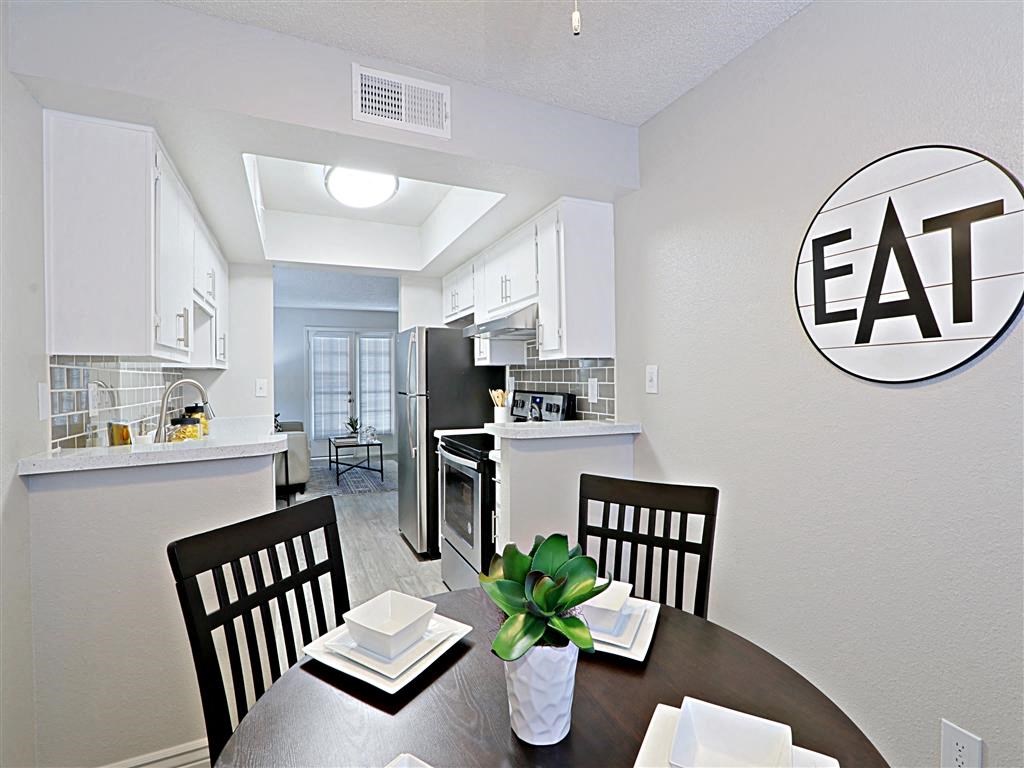 Dining With Kitchen View at Villatree Apartments, Arizona