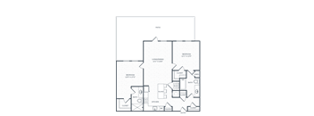 a floor plan of a bedroom apartment with a mix of floors