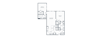 the floor plans of two bedroom apartments