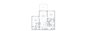 a floor plan of a bedroom floor plan with a bedroom and a bathroom